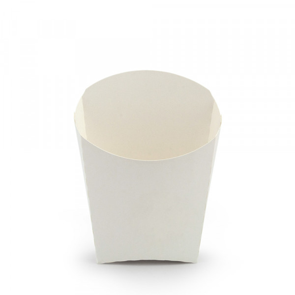 Коробка бумажная для картошки фри М (малая) 65*115 белая Коробка бумажная для картошки фри М (малая) 65*115 белая